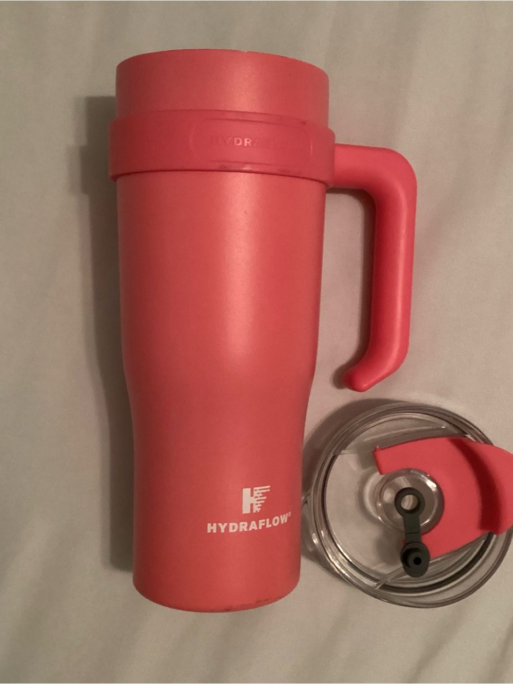 Hydraflow Capri Pink Stainless Steel Insulated 40 Oz. Travel Mug Lid Set